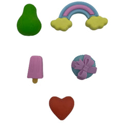 SYGA 9 Pcs Cartoon Shaped DIY Creative Aerospace Military Girl Rubber Erasers for Child Student Gift (Aerospace)