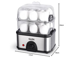 Glen Electric Kettle with Steamer 1.5L, 600W | Multipurpose Kettle for Tea, Coffee, Milk, Eggs, Soup & Noodles | Egg Boiler, Food Steamer, Dual Heat Settings, Auto Shut-Off SA9016 MCK