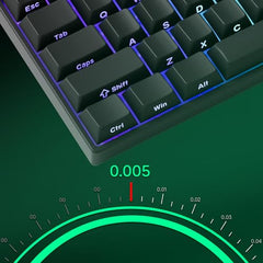 MONSGEEK FUN60 Pro Rapid Trigger Gaming Keyboard 16k Scan Rate SP Magnetic Switch HE Keyboard Wired 60% Black Shine-Through (Glare Magnetic Switch)
