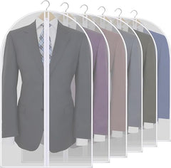 RAAHII 4 piece suit cover, Blazer cover, coat covers with zip for wardrobe storage of suit, jacket, garments, sweaters, saree, pant organizer (Blazer cover), Polyvinyl Chloride