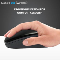 ProDot Plug & Play Ergonomic Wireless Mouse I Adjustable DPI Optical Sensor 1000-1600 I 5M Key Press Life & Clickable Scroll Wheel I 2 Year Warranty I Compatible with Windows, iOS, Linux