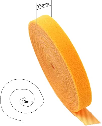 SYGA Red Cable Tie, 10pcs Hook and Loop Straps Fastener, Nylon Reusable Self-adhesive Cable Organiser for PC TV USB Network Cable, Tape for Home and Office-12mm Width and 150mm Length