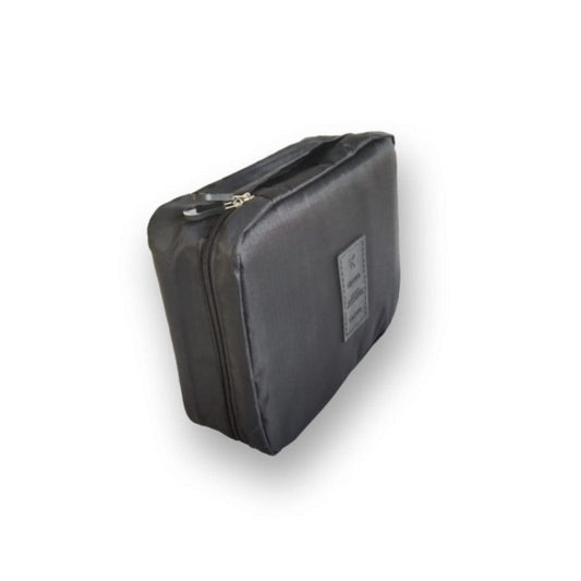 SYGA Travel Cosmetic Bag Plain Multifunction Portable Bag Cosmetic Makeup Pouch Case (Black)