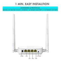 Tenda N301 Wireless-N300 Easy Setup Router (White, Not a Modem) - RJ45 (single_band, 100 megabits_per_second)