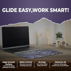 SPIN CART Large Gaming Mouse pad, Long XXL Extended Desk Table Mat Mousepad for Laptop PC Computer (Abstract Blue)