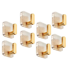SIGNAMIO 6 Hook Shelf Adhesive Strip Wall Hanging Sticky Hook Black