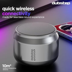 Dubstep Pop 600 Wireless Speaker, 15 Hrs Playtime, 52mm Driver, TWS Pairing, 6W Output Bluetooth Speakers (Grey)
