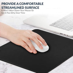 Tukzer Extended Vegan PU Leather Mouse Pad Desk mat Smooth Reversible Dual Color Splash Proof Anti Fray Stitched Edges Non-Slip Mousepad for Laptop Notebook Gaming Computer(Blue & Yellow 90CM X 45CM)