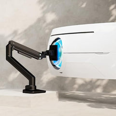 Jin Office White Monitor Stand Heavy Duty For 13"-49" Inch Monitor (Supports Upto 200*200mm VESA Screens |Strongest Gas Spring Arm with 20KG Wt. Cap| 1 Year Warranty | Tilt, Rotation, Swivel Features
