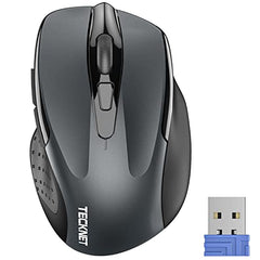 TECKNET Wireless Mouse, 2.4G Ergonomic Computer Mouse, 2600 DPI, Green
