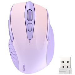 TECKNET Wireless Mouse, 2.4G Ergonomic Computer Mouse, 2600 DPI, Green