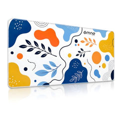 omne TECH Mousepad for Desk | Smooth Waterproof Surface, Anti-Slip Rubber Base, Durable & Comfortable Mouse Pad for Office, Laptop & Computer (Abstract Leaf Patten)