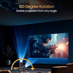 Portronics Beem 450 Smart LED Projector with 1080p Full HD Resolution, Built-in Streaming Apps (Netflix, Prime Video, Hotstar), 4000 Lumens, Screen Mirroring, 3 Watt Speaker, Bluetooth, Wi-Fi (White)