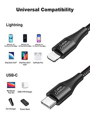 CableCreation Lightning to USB Data Sync Cable [MFi Certified] 0.5 FT