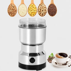 Electric Mini Mixer Grinder Machine Stainless Steel, Coffee Bean Grinder & Masala Chopper With Blade, Push Button, Corded Mini Blender for Spices, Herbs, Nuts, Grains and Kitchen Use