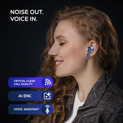 Wireless Bluetooth Earbuds with ENC Noise Cancellation, 40H Playtime, Fast Charging Case, IPX5 Waterproof, Touch Control, Deep Bass Stereo Earphones for Android & iOS