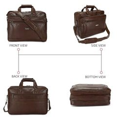 Hard Craft Vegan Leather Office Laptop Messenger and Shoulder Side Sling Hand Bag For Men Corporate Executive Briefcase Bag For Man Supports Laptop Upto 15.6 inches