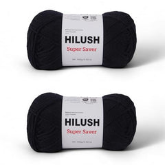 HILUSH super saver,Poly Yarn PACK OF 2 BALLS (1 Ball/100 Gram Each) Ball Supersoft Hand Knitting Wool Ball, Suitable for Craft, Crochet, Amigurumi, Embroidery, Toys, Garments, Flowers and Hobby Projects , Shade no - (grey)