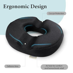 Sleepsia Donut Pillow for Tailbone Pain |1 Year Warranty| Coccyx Seat Cushion for Chair-Hemorrhoid& Piles Pillow-Car Seat Donut Cushion Hemorrhoids Fistula Prostate Post Relief (Memory Foam)