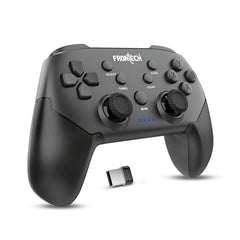 FRONTECH Fire Wired Gaming Pad with USB Type-C, Dual Vibration Motors, RGB Lighting, Trigger Button, Compatible with PS3, PC & Android TV (GP-0001, Black)