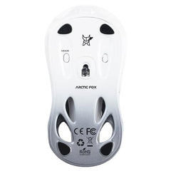Arctic Fox Alien-X Gaming Wireless Mouse, Tri-Mode (2.4G/Bluetooth/Wired), 4800 DPI, 1000Hz Ergonomic Hollow RGB Rechargeable Type-C for Mac/Laptop/iPad/Office (Star White)