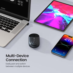 Portronics Toad 6 Bluetooth Wireless Mouse with 2.4 GHz USB Receiver, Multi-Device Pairing, Built in Battery, 1600 DPI Sensor(Black)