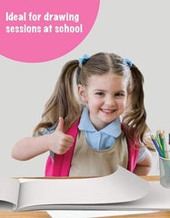 A4 Drawing Book, 34 Pages (29.5 x 21 cm), 100 GSM White Paper, Pack of 3 | Soft Blund, Sketch Book for Kids, Students and Artists | Thick Pages Suit Pencils, Crayons, Colour pens, Paints