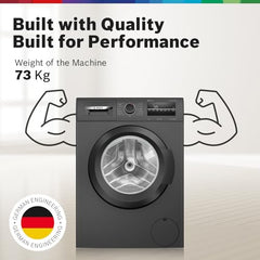 Bosch 7 kg 5 Star Fully-Automatic Front Loading Washing Machine (WAJ24209IN, Black, AI active water plus, In-Built Heater, BLDC Inverter motor, Steam)