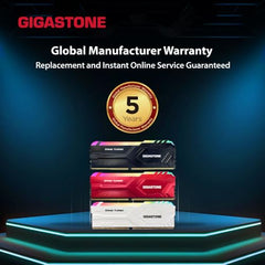【RGB DDR5 RAM】 GIGASTONE Game Turbo 128GB Kit (4x32GB) DDR5 5600MHz PC5-44800 CL40-40-40-76 Intel XMP 3.0 AMD Expo 1.2V UDIMM 288 Pin Unbuffered Non ECC High Performance Gaming Desktop Memory - Black