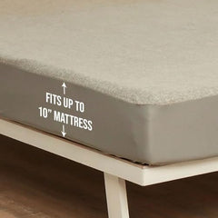 Wakefit 100% Waterproof Premium Terry Cotton Mattress Protector, King - 78x72 inch | Breathable and Hypoallergenic Ultra Soft Fitted Bed Protector, Grey | Fits Mattress Upto 10 inches