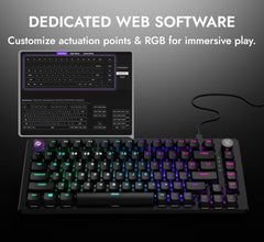 Kreo Hive 75 HE Magnetic Gaming Keyboard | 75% Layout | Hall Effect Switches | 8K Polling Rate | Rapid Trigger | Adjustable Actuation | SOCD | RGB | Type-C Wired