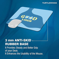 TURTLEWINGS | Mousepad | Inspirational Quote Mousepad – 22x18 cm, 3mm Thick | Abstract Design Non-Slip Rubber Base | Office, Study & Gaming Use | Premium Smooth Surface 3