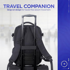 Acer Estilo Premium 15.6 Inch Black Color Backpack I Water Resistent Polyester I Expandable, 2 Zipper Front Pocket, 2 More Compartment for Laptop and Other Accessories I USB Charging I Strolley Strap