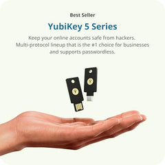 Yubico - YubiKey 5C - Multi-Factor authentication (MFA) Security Key and passkey, Connect via USB-C, FIDO Certified - Protect Your Online Accounts