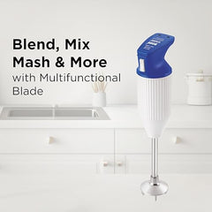 BOSS E111 Portable Hand Blender 180 Watt | Easy to Clean and Store | ISI-Marked, Blue