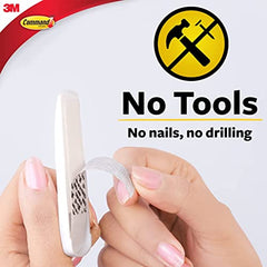 Command 3M Medium Plastic Wall Hooks, White, Heavy Duty, Reusable, Multi-Surface Adhesive Hooks for Wall