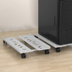 ZORBES Mobile CPU Stand Under Desk, Adjustable PC Holder with Wheels