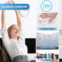 Grin Health Mini Back Support Cushion for Lumbar Support & Back Pain Relief, Backrest for Car Seat, Lower Back Cushion for Office Chair, Driving, Travel Backrest Pillow