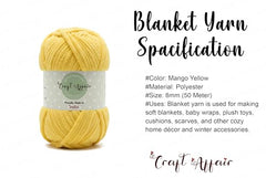 Craft Affair | Bulky Yarn/Blanket Yarn (8mm, 50 Meter, 100 Gram) | Chenille Yarn | for Craft Project: Blood Red