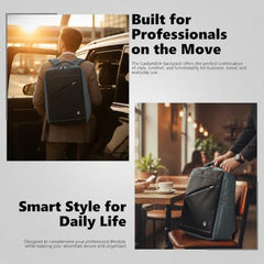 GadgetBite Stealth 20 Litre Laptop Bag with 15.6 Inch Laptop Compartment USB Charging Port and Organiser Pocket Bags for Men Women Boys Office College and Travel with Bottle Pocket - Black