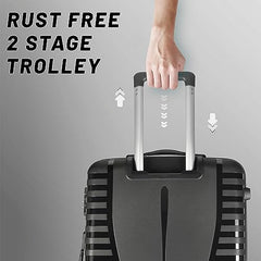 Aristocrat Airpro Set of 3 (Cabin+Medium+Large) Trolley Bags, Jet Black