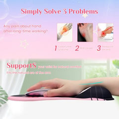 ZORBES® Mouse Pad with Wrist Support, Funny Cat Ergonomic Mouse Pad | I'm Fine Motivational Memo Design, Soft Gel Rest, Non-Slip Mouse Mat for Office Home