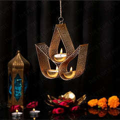 The Purple Tree Aluminium Hanging Butterfly Tealight Candle Holders Combo Pack (Pack of 4)