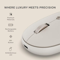 SATECHI OntheGo Bluetooth Mouse, Connect Up to 3 Devices, for Laptop, Black