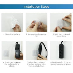 AMIQUS 10 Pcs Hevy Duty Self Adhesive Hook for Hanging Kitchen Item and Other Stainless Steel, Gold Waterproof, Strong Towels, Keys, Utensils,Robes Double-Sided Transparent (Double Claw V Shape)