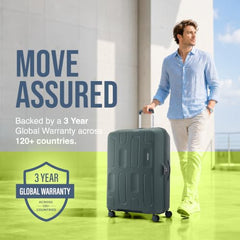 American Tourister 3PC PP Ivy 2.0-8 Wheel, Set (Small + Medium + Large) Hard Suitcase for Travel/Trolley Bag with Combination Lock & Smooth Sliding Double Wheel - Tan Orange, 55 Cm, 68 Cm, 79 Cm