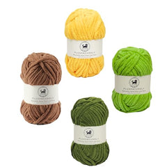 NESTNHAVEN , Plush & Cuddly Sets 2.0 , Chenille Yarn Supersoft Hand Knitting Wool Ball, set of 4 , 400 grams (1 Ball/100 Gram Each) Suitable for Craft, Babywear, Toys , Baby Blankets , 5 Bulky, Shades - NNHS 2.0 (Set 26 baby Pink , lilac , hot pink…