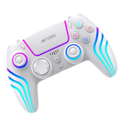 Ant Esports GP400 RGB 3-Mode Wireless Gaming Controller,1000Hz HallSense Precision Joysticks|PC,PS4,Android, iOS, Steam Deck & Switch |Bluetooth & 2.4GHz Wireless| Dual Vibration |Motion Control|White