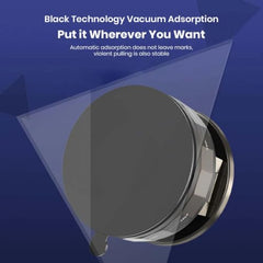 (1 Year Warranty) 360° N52 Strong Magnetic Vacuum Phone Holder, Strong Suction Mobile Mount for Car Dashboard, Windshield, Mirror & Smooth Surfaces, Hands-Free Universal Smartphone Holder - Black