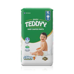 TEDDYY Easy Baby M Size Diaper Tape Style |126 Count (Medium) | 6-11 kgs (Pack of 2) | Quick Absorbency | Extra Super Soft | Anti - Bacterial | Wetness Indicator with Adjustable Grip Tapes
